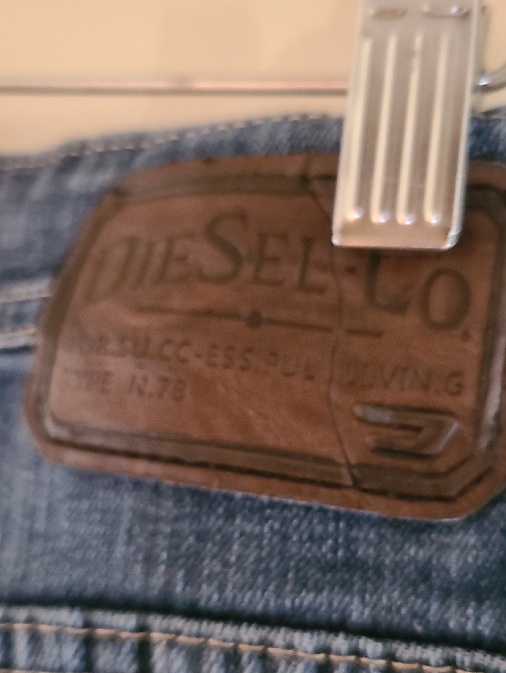 Diesel Co D-Strukt Slim Straight Leg Jeans Medium Dark Wash Fade Made In Italy - Picture 10 of 16